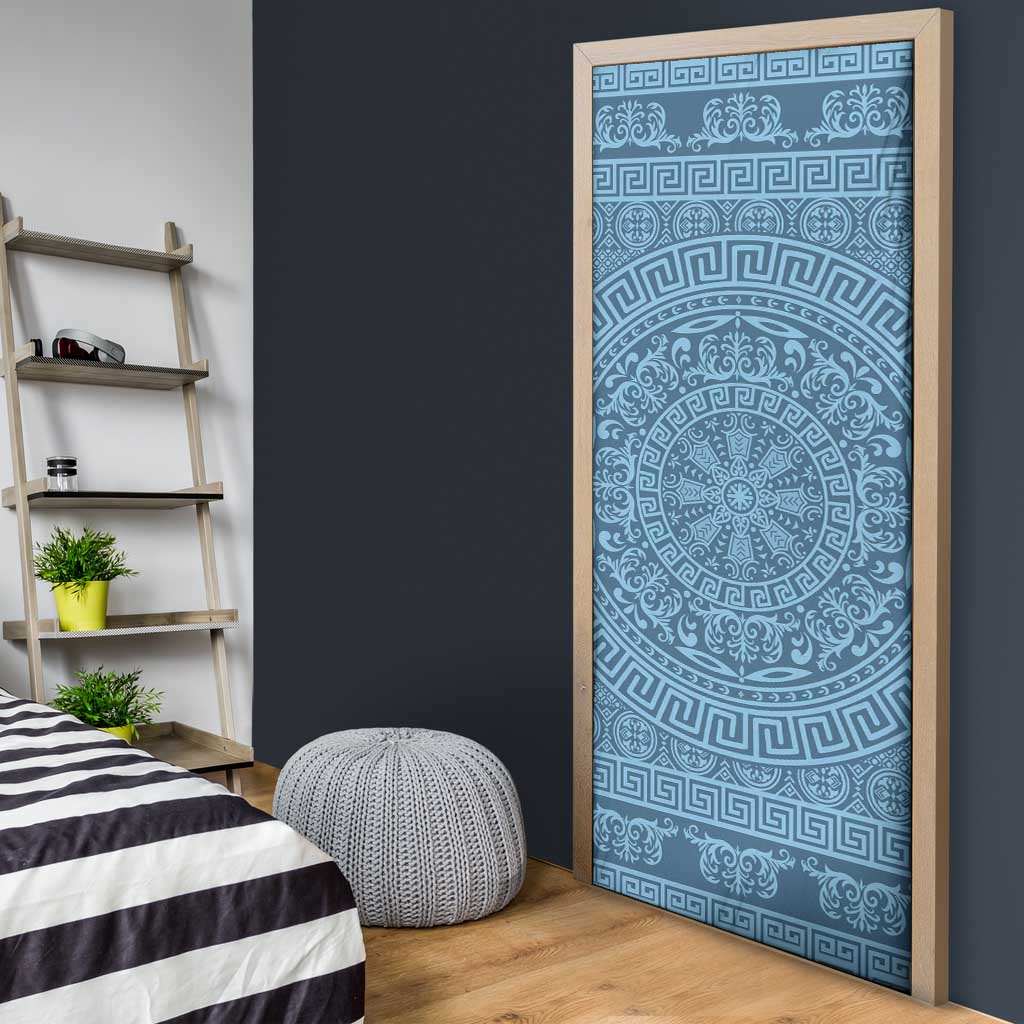 Greek Key Pattern Door Cover Ancient Meander Geometric Art