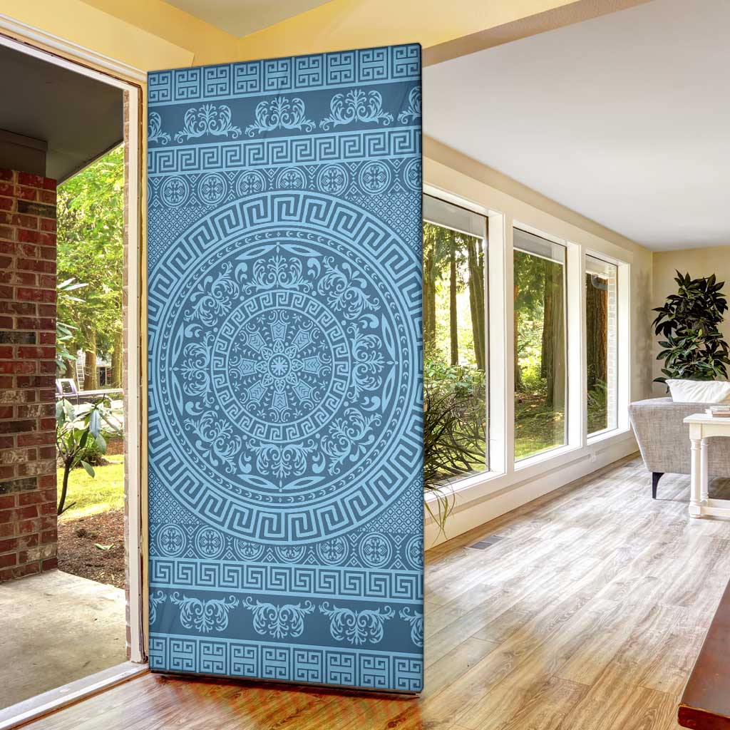 Greek Key Pattern Door Cover Ancient Meander Geometric Art