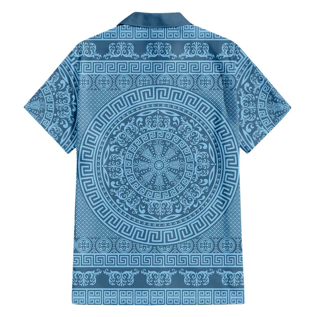 Greek Key Pattern Hawaiian Shirt Ancient Meander Geometric Art