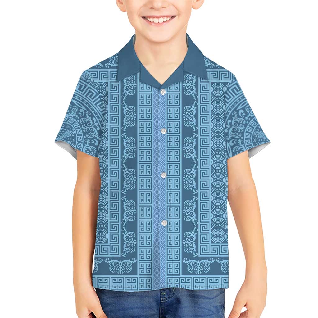 Greek Key Pattern Hawaiian Shirt Ancient Meander Geometric Art