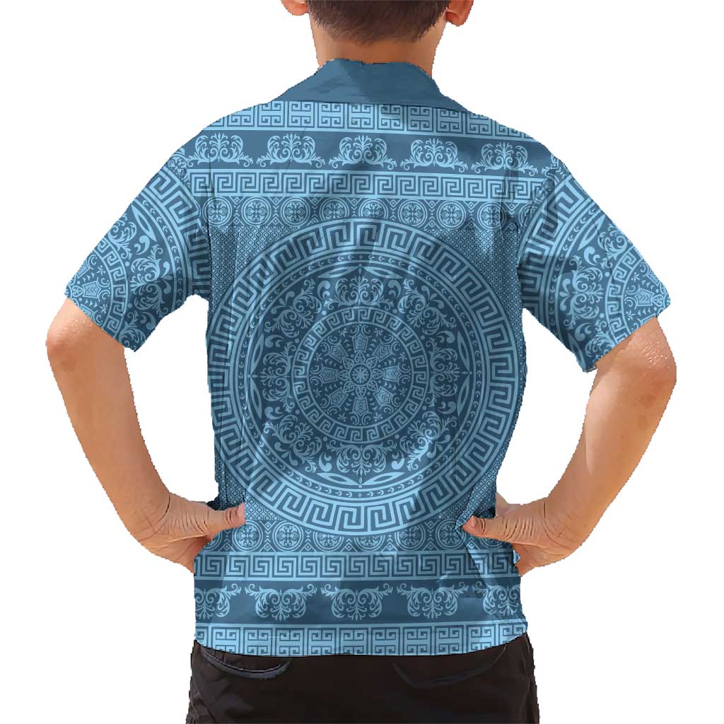 Greek Key Pattern Hawaiian Shirt Ancient Meander Geometric Art
