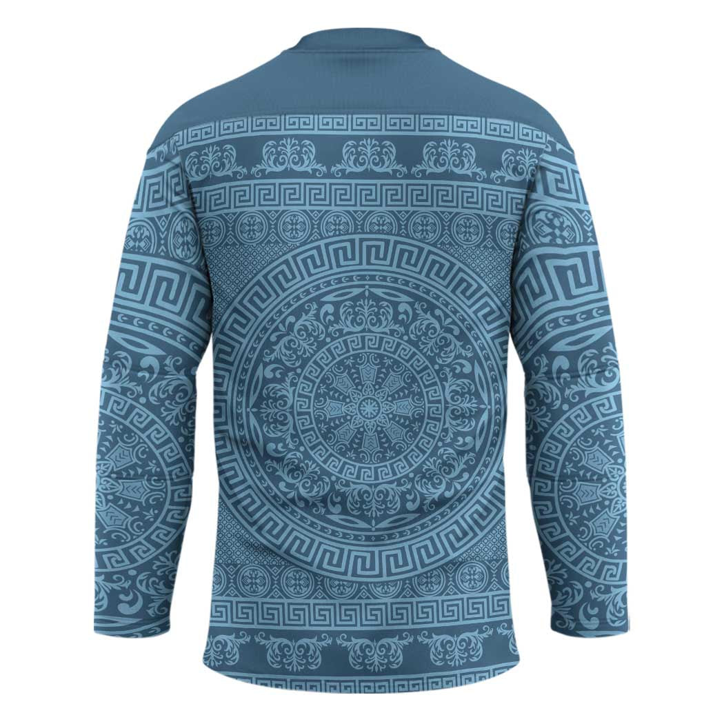 Greek Key Pattern Hockey Jersey Ancient Meander Geometric Art