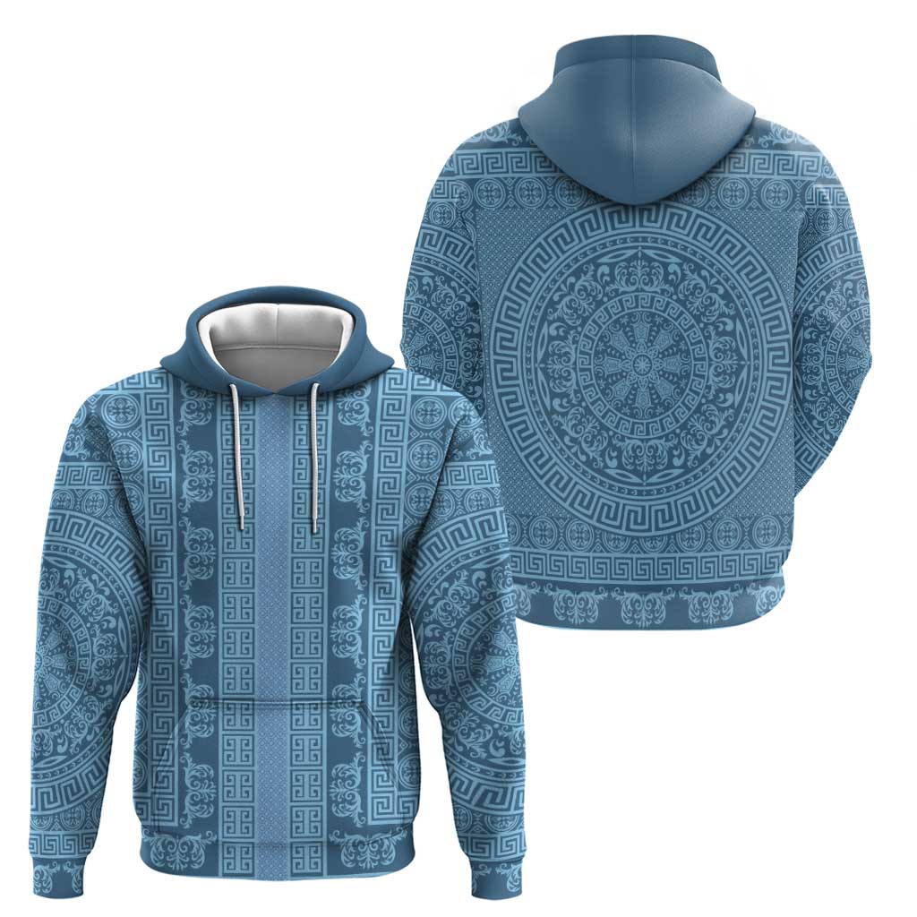 Greek Key Pattern Hoodie Ancient Meander Geometric Art