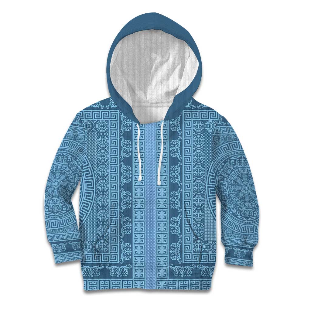 Greek Key Pattern Kid Hoodie Ancient Meander Geometric Art