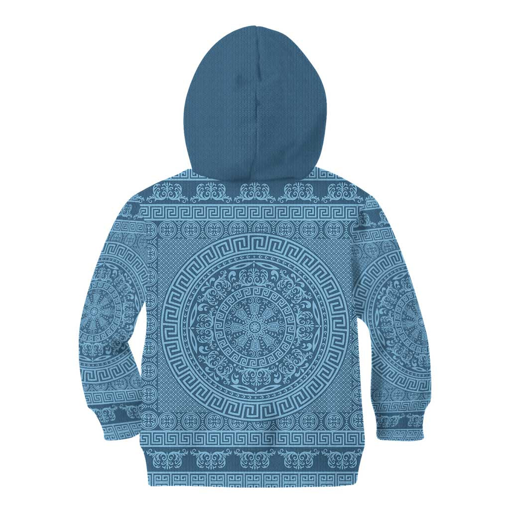 Greek Key Pattern Kid Hoodie Ancient Meander Geometric Art