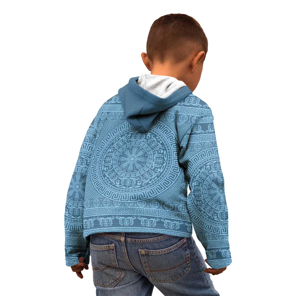Greek Key Pattern Kid Hoodie Ancient Meander Geometric Art