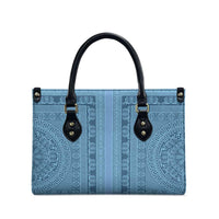 Greek Key Pattern Leather Bag Ancient Meander Geometric Art