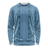Greek Key Pattern Long Sleeve Shirt Ancient Meander Geometric Art