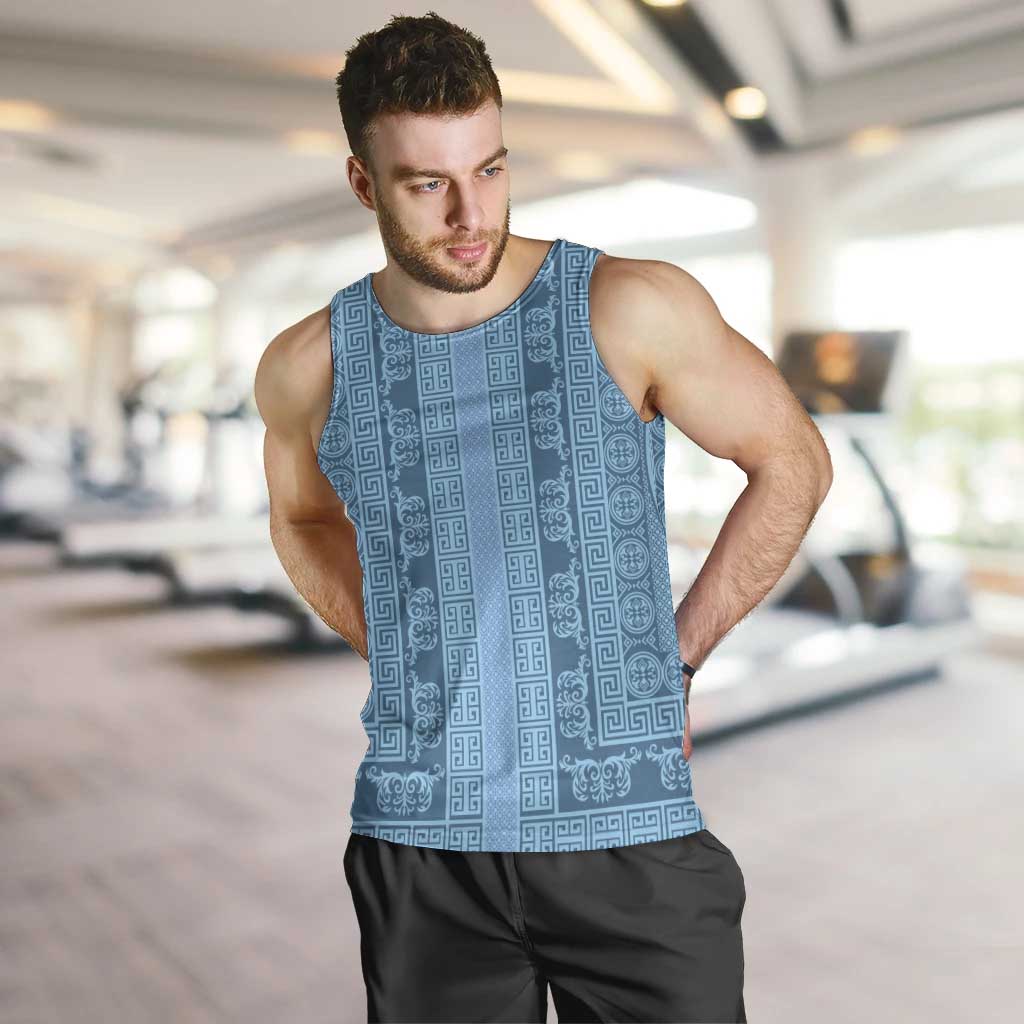 Greek Key Pattern Men Tank Top Ancient Meander Geometric Art