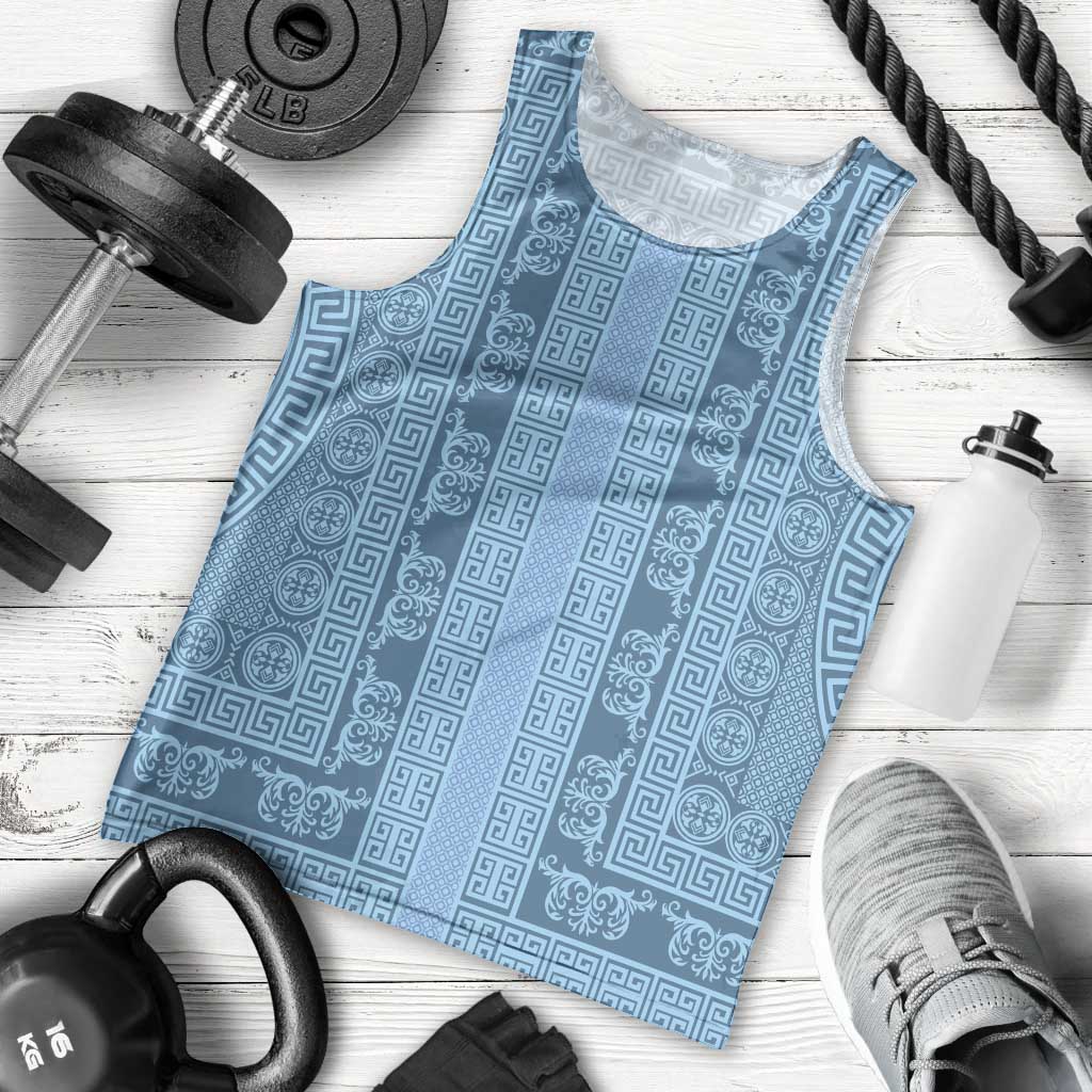 Greek Key Pattern Men Tank Top Ancient Meander Geometric Art