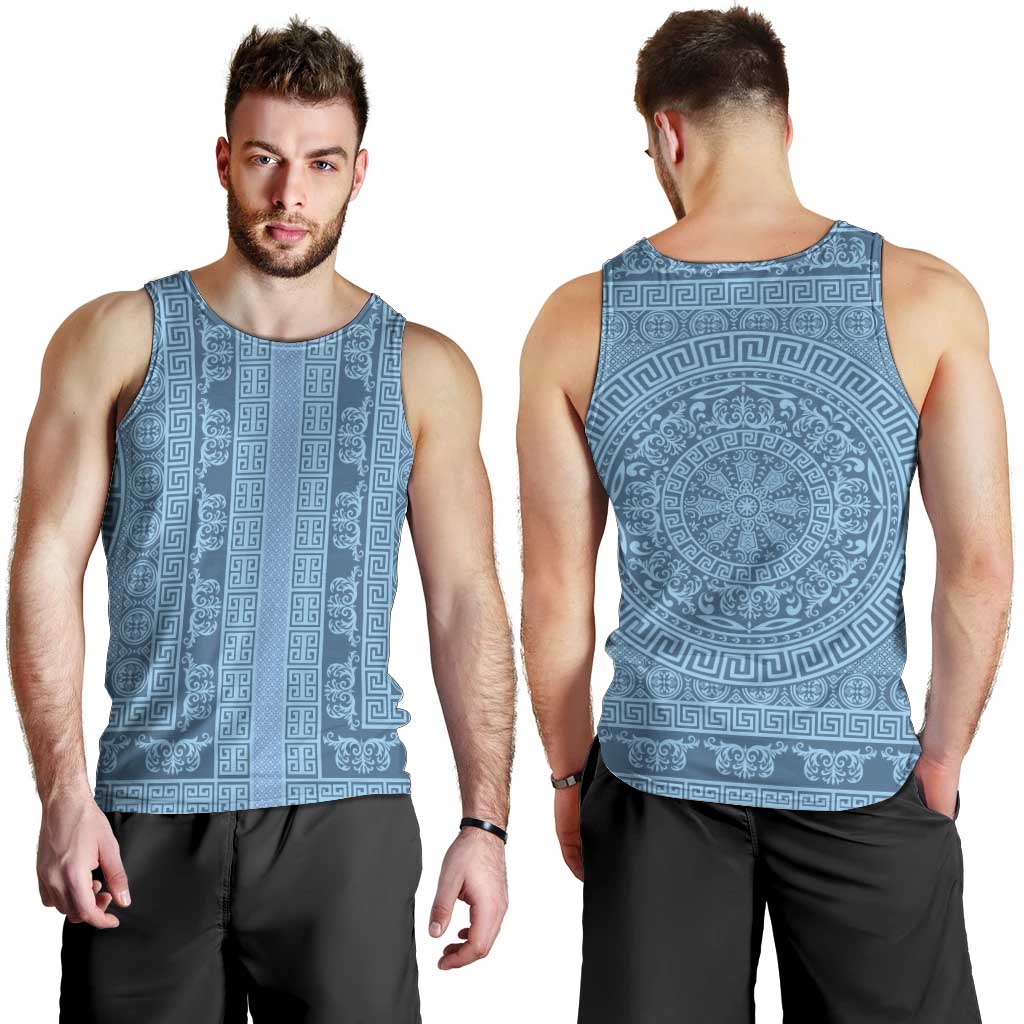 Greek Key Pattern Men Tank Top Ancient Meander Geometric Art