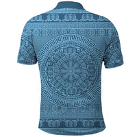 Greek Key Pattern Polo Shirt Ancient Meander Geometric Art