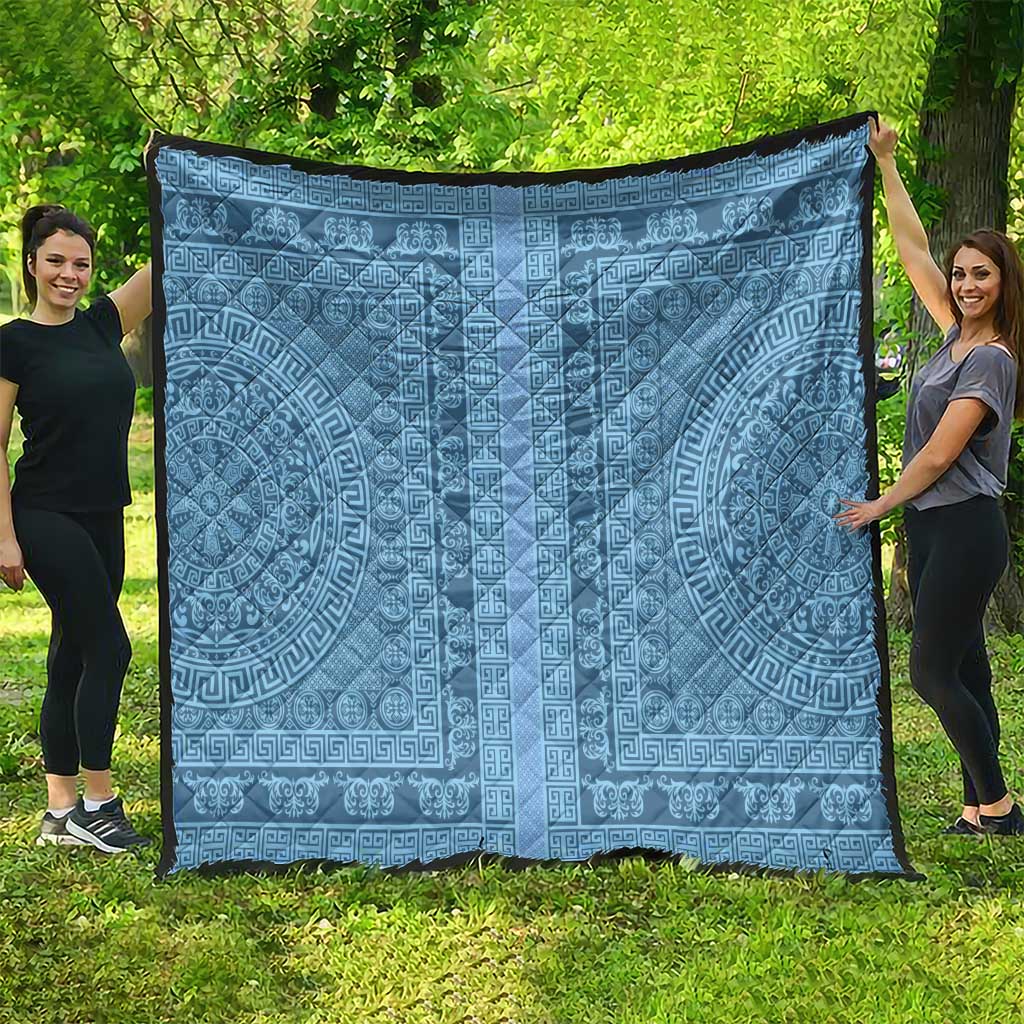 Greek Key Pattern Quilt Ancient Meander Geometric Art