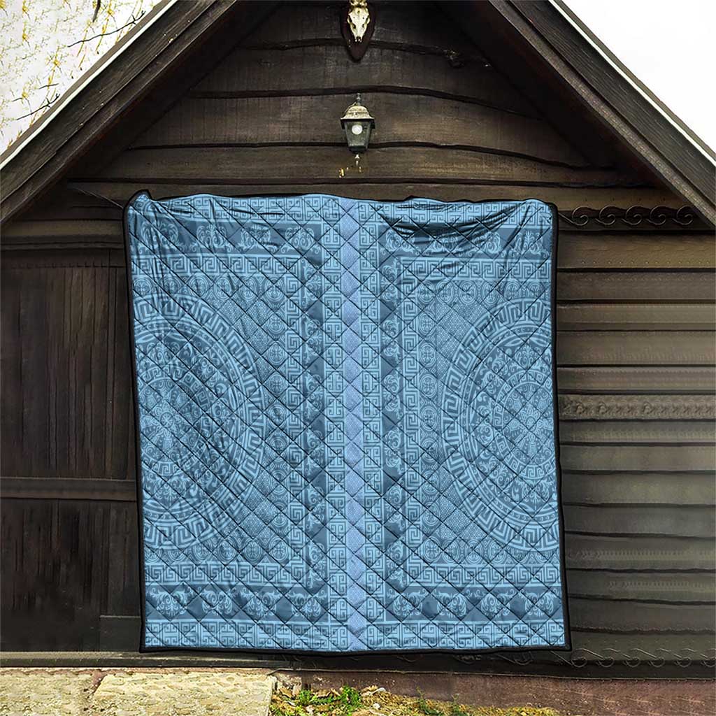 Greek Key Pattern Quilt Ancient Meander Geometric Art