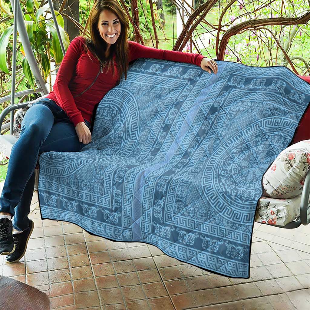 Greek Key Pattern Quilt Ancient Meander Geometric Art