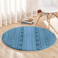 Greek Key Pattern Round Carpet Ancient Meander Geometric Art