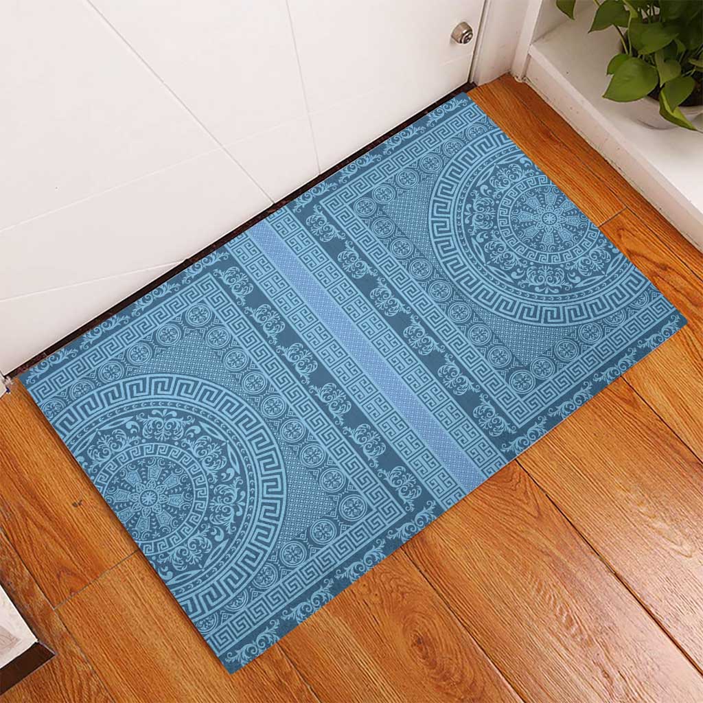 Greek Key Pattern Rubber Doormat Ancient Meander Geometric Art