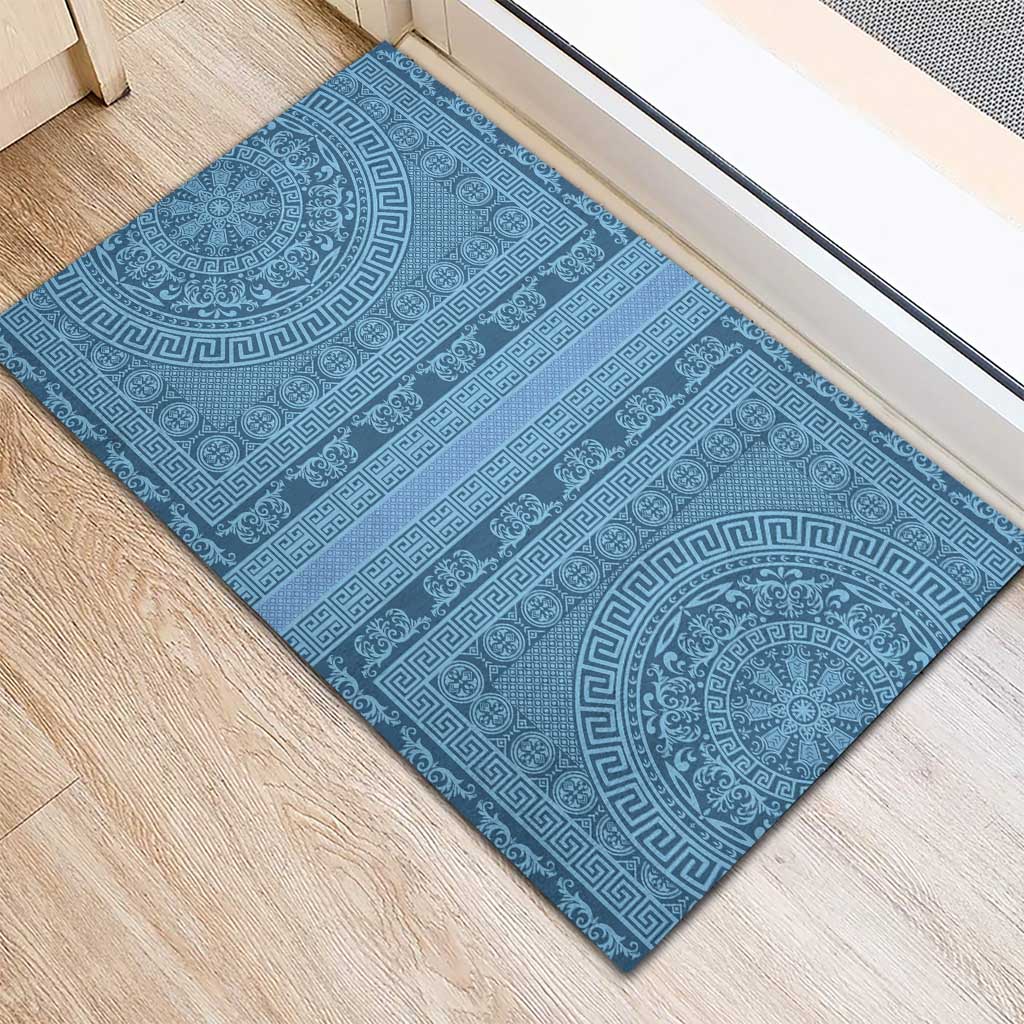 Greek Key Pattern Rubber Doormat Ancient Meander Geometric Art