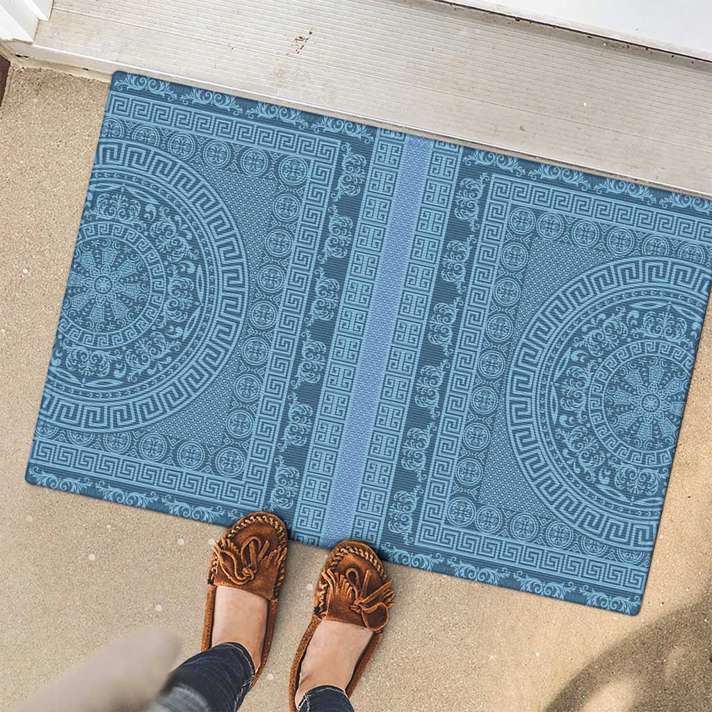 Greek Key Pattern Rubber Doormat Ancient Meander Geometric Art