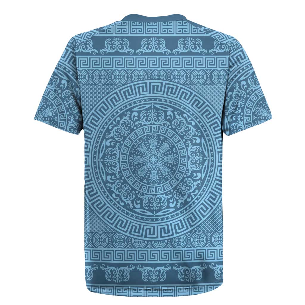 Greek Key Pattern Rugby Jersey Ancient Meander Geometric Art