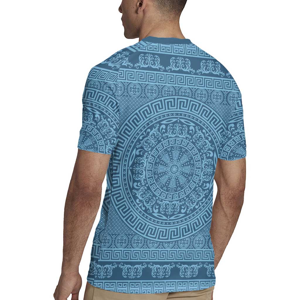 Greek Key Pattern Rugby Jersey Ancient Meander Geometric Art
