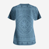 Greek Key Pattern Scrub Top Ancient Meander Geometric Art