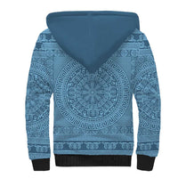 Greek Key Pattern Sherpa Hoodie Ancient Meander Geometric Art