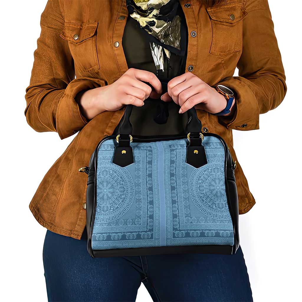 Greek Key Pattern Shoulder Handbag Ancient Meander Geometric Art