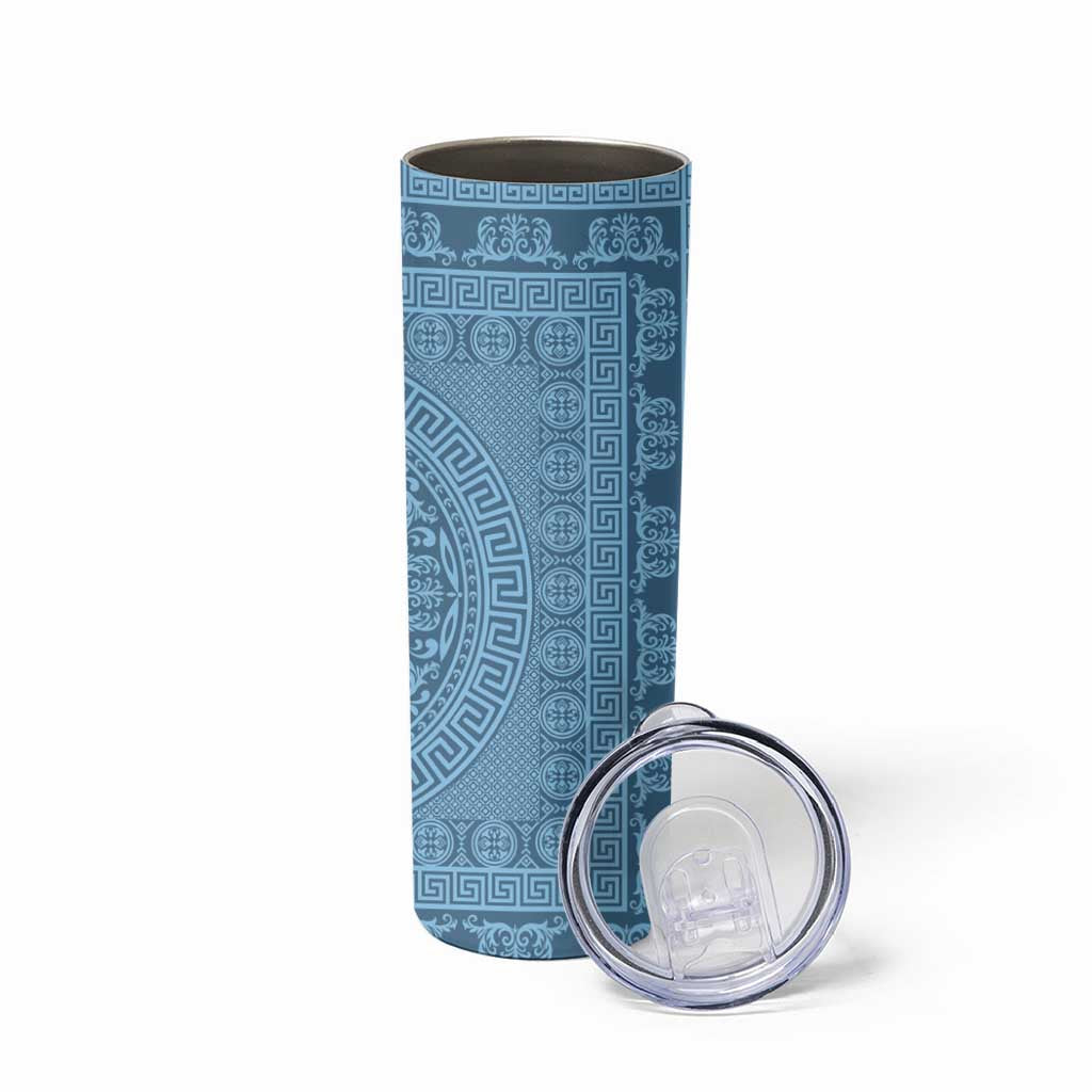 Greek Key Pattern Skinny Tumbler Ancient Meander Geometric Art