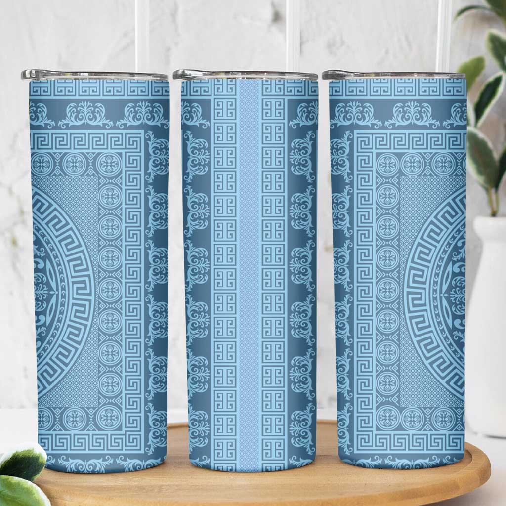 Greek Key Pattern Skinny Tumbler Ancient Meander Geometric Art