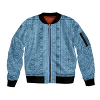 Greek Key Pattern Sleeve Zip Bomber Jacket Ancient Meander Geometric Art