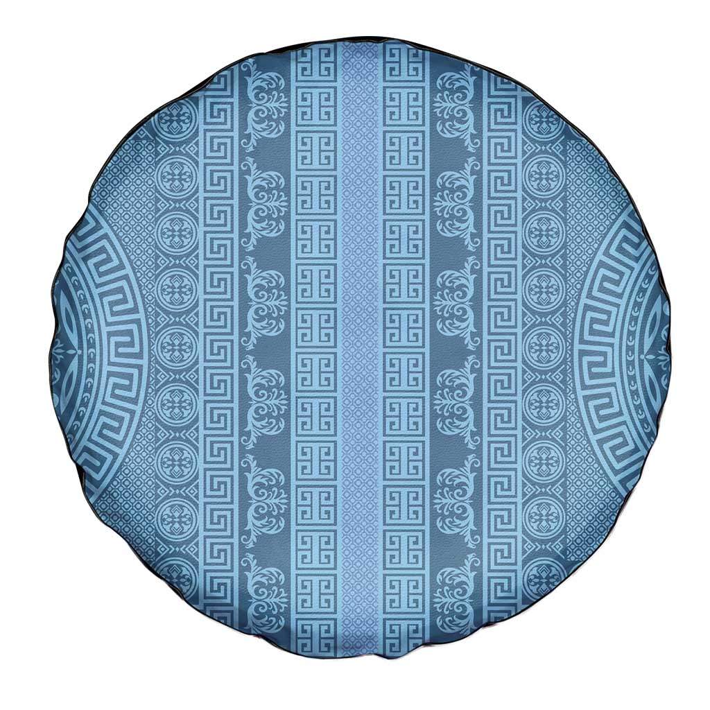 Greek Key Pattern Spare Tire Cover Ancient Meander Geometric Art