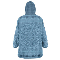Greek Key Pattern Wearable Blanket Hoodie Ancient Meander Geometric Art