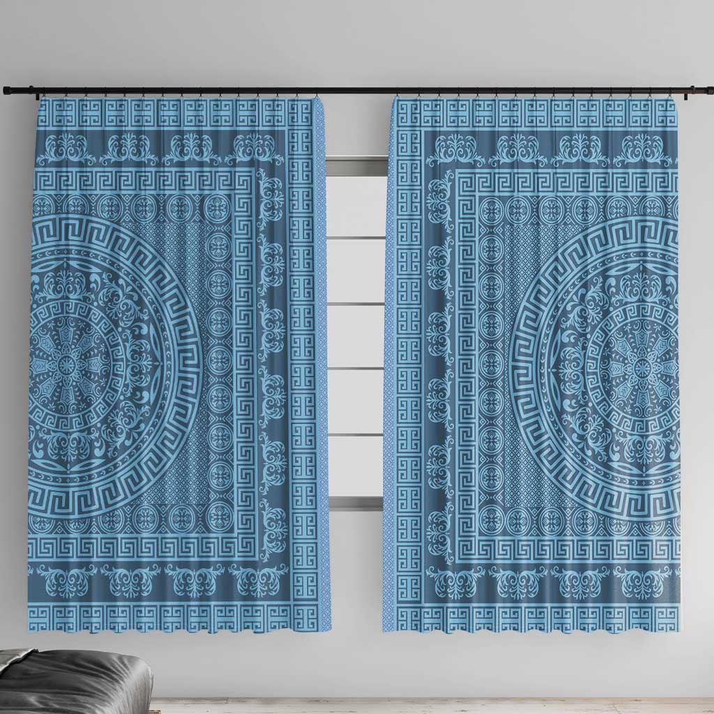 Greek Key Pattern Window Curtain Ancient Meander Geometric Art