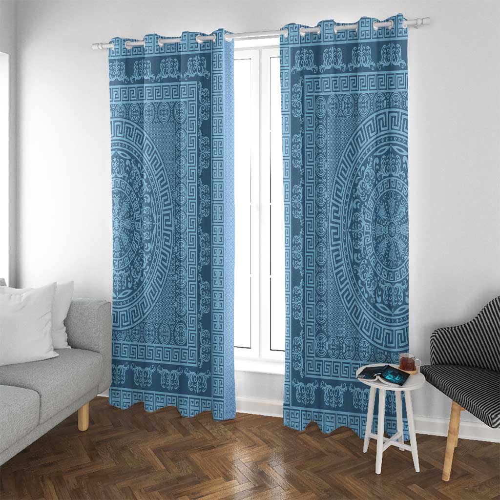 Greek Key Pattern Window Curtain Ancient Meander Geometric Art