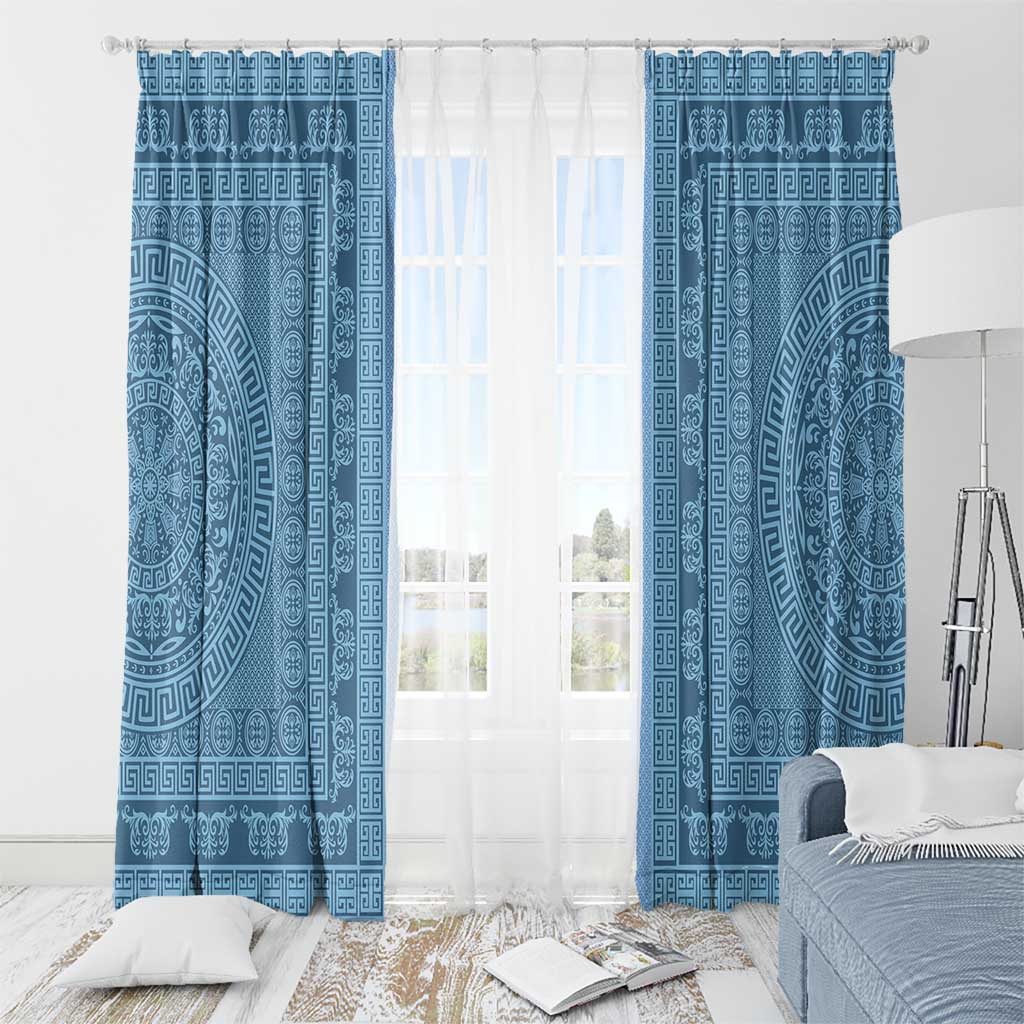 Greek Key Pattern Window Curtain Ancient Meander Geometric Art