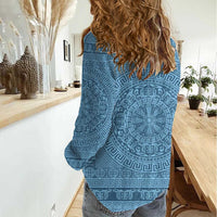 Greek Key Pattern Women Casual Shirt Ancient Meander Geometric Art