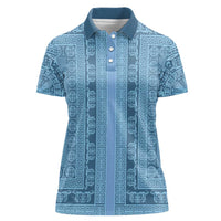 Greek Key Pattern Women Polo Shirt Ancient Meander Geometric Art