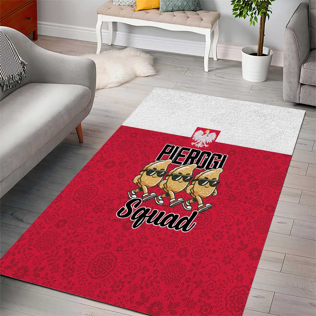 Funny Pierogi Squad Area Rug Polish Pride Food Humor