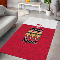 Funny Pierogi Squad Area Rug Polish Pride Food Humor