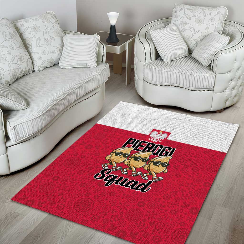 Funny Pierogi Squad Area Rug Polish Pride Food Humor