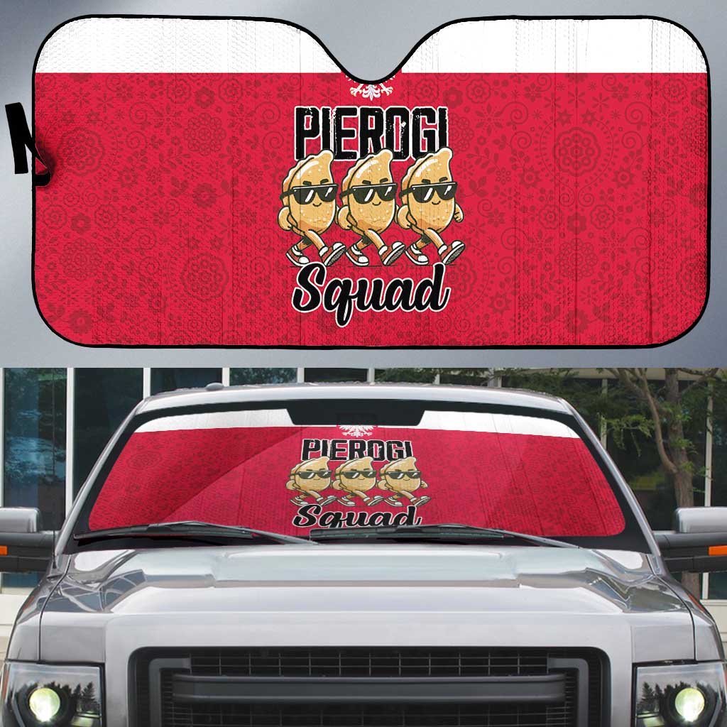 Funny Pierogi Squad Auto Sun Shade Polish Pride Food Humor