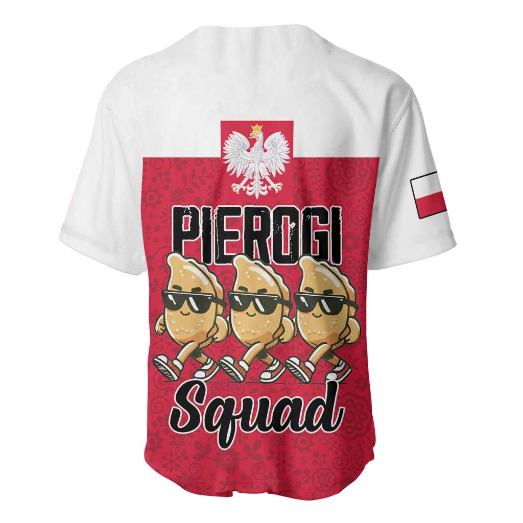 Funny Pierogi Squad Baseball Jersey Polish Pride Food Humor