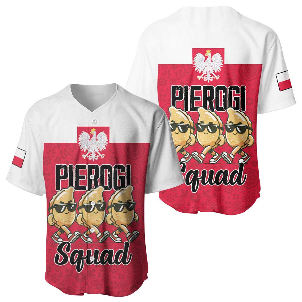 Funny Pierogi Squad Baseball Jersey Polish Pride Food Humor