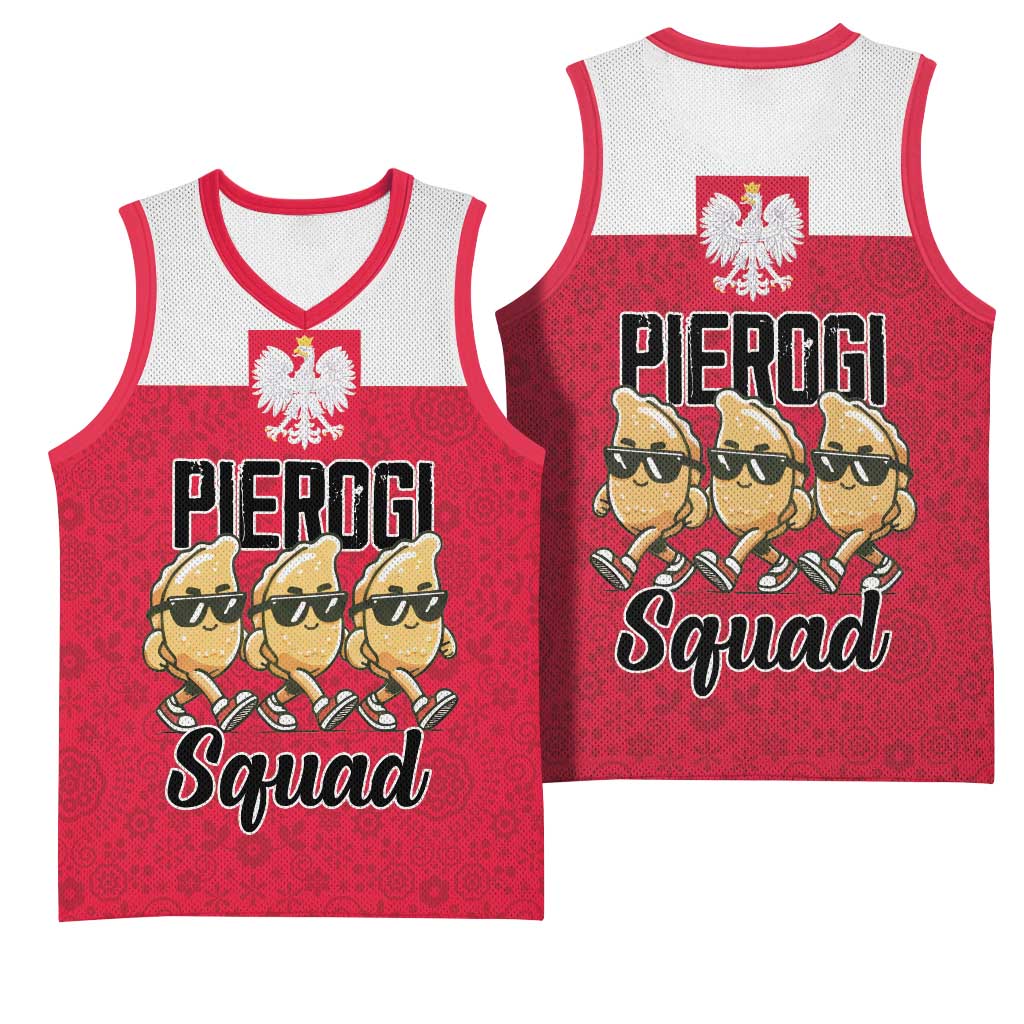 Funny Pierogi Squad Basketball Jersey Polish Pride Food Humor