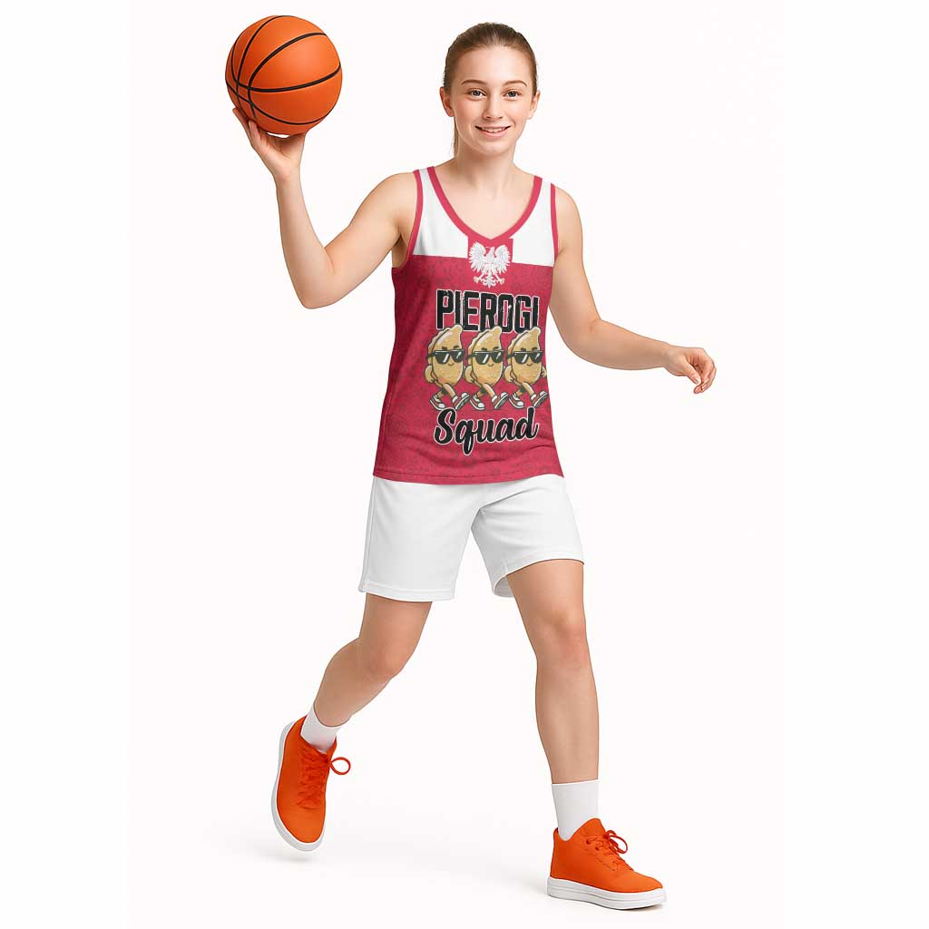 Funny Pierogi Squad Basketball Jersey Polish Pride Food Humor