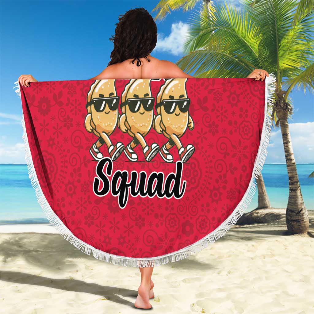 Funny Pierogi Squad Beach Blanket Polish Pride Food Humor