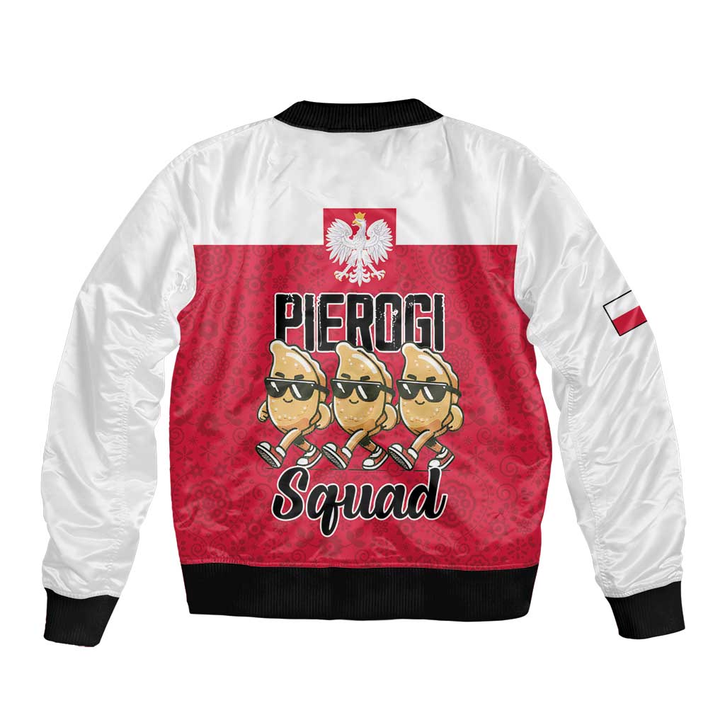 Funny Pierogi Squad Bomber Jacket Polish Pride Food Humor