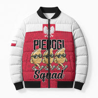 Funny Pierogi Squad Bomber Puffer Jacket Polish Pride Food Humor