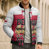Funny Pierogi Squad Bomber Puffer Jacket Polish Pride Food Humor